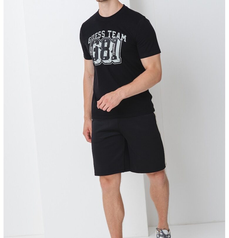 Тениска с овално деколте и лого GUESS