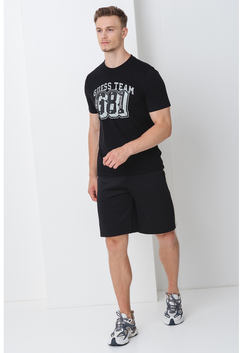 Тениска с овално деколте и лого GUESS