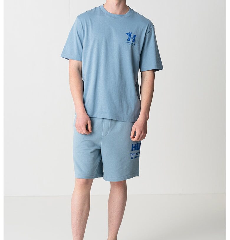 Тениска с овално деколте и лого HUGO