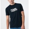 Тениска с овално деколте и лого Karl Lagerfeld