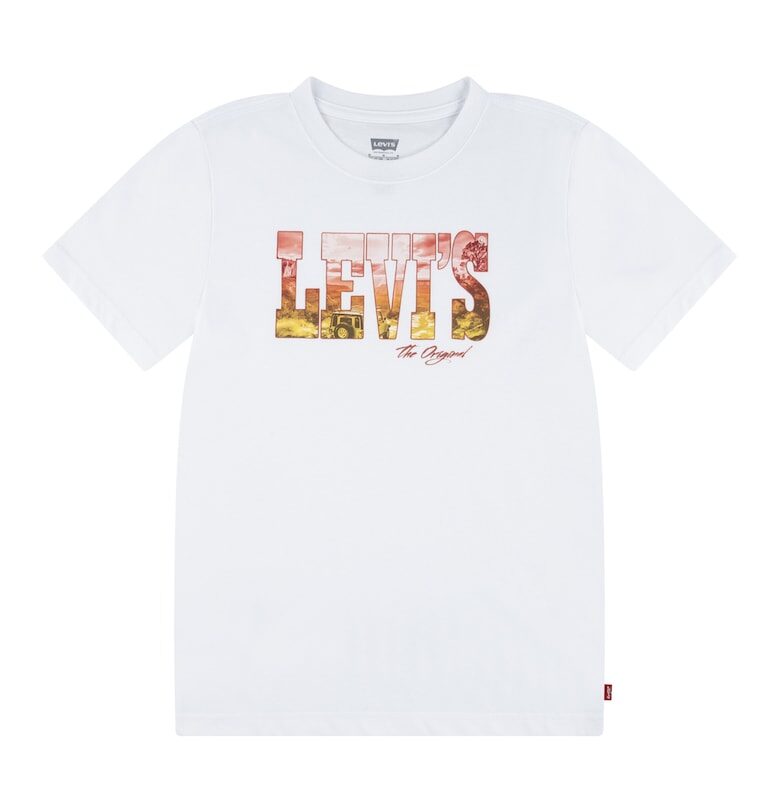 Тениска с овално деколте и лого Levis