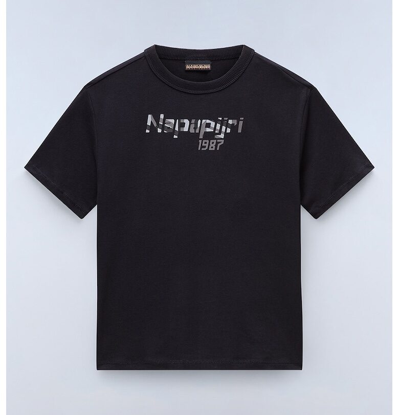 Тениска с овално деколте и лого Napapijri