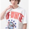 Тениска с овално деколте и лого OFF-WHITE