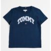 Тениска с овално деколте и лого Tommy Hilfiger