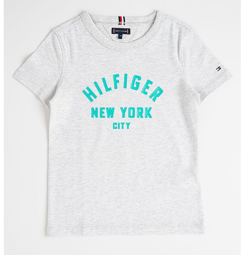 Тениска с овално деколте и лого Tommy Hilfiger