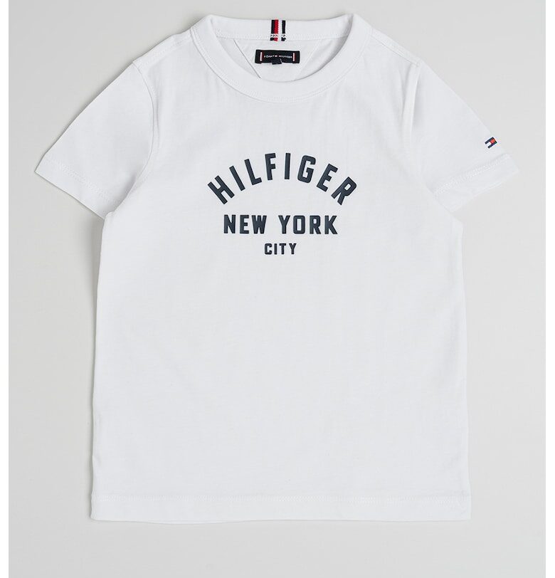 Тениска с овално деколте и лого Tommy Hilfiger