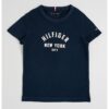 Тениска с овално деколте и лого Tommy Hilfiger