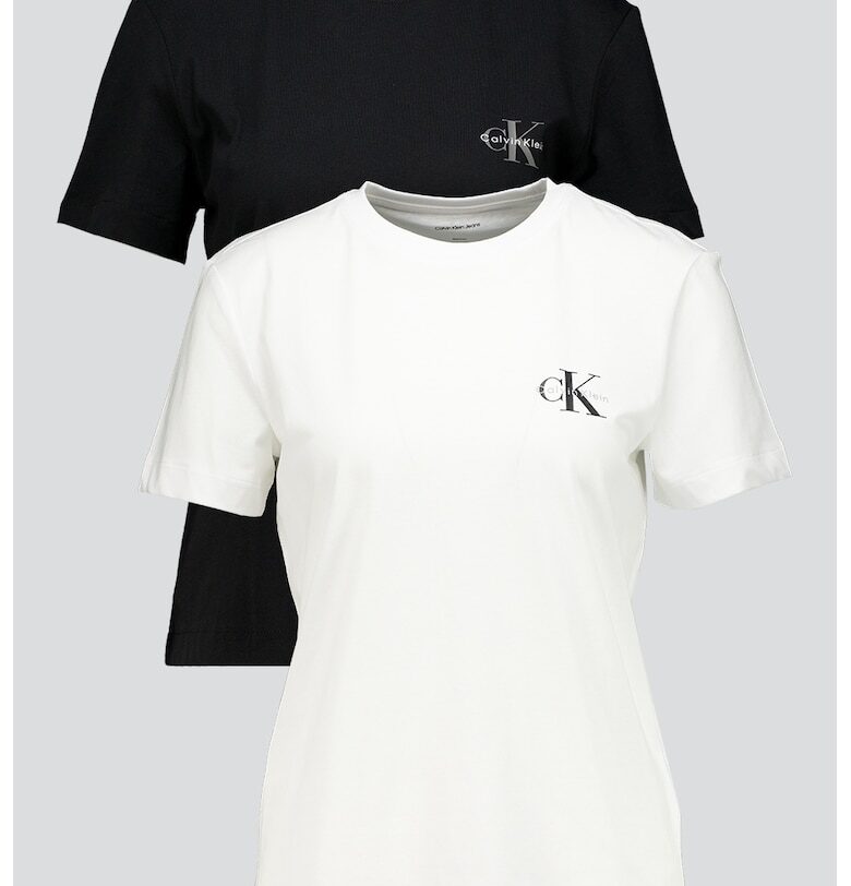 Тениска с овално деколте и лого на гърдите - 2 броя CALVIN KLEIN JEANS