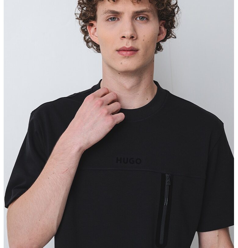 Тениска с овално деколте и паднали ръкави HUGO