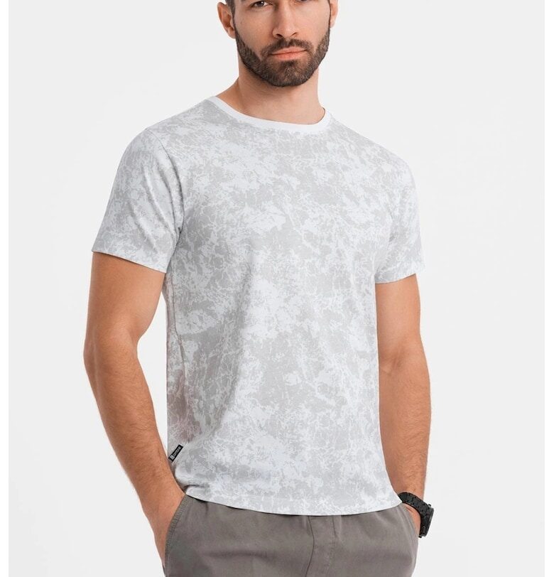 Тениска с овално деколте и принт OMBRE