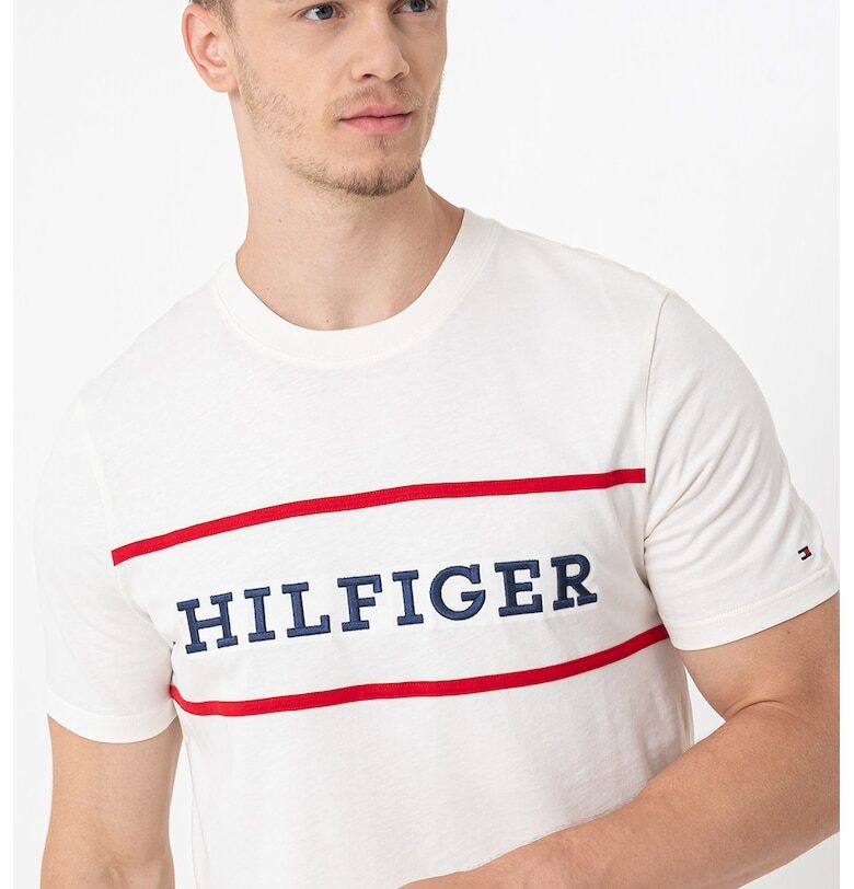 Тениска с овално деколте и принт Tommy Hilfiger
