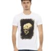 Тениска с овално деколте и принт Trussardi