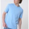Тениска с овално деколте и пришито лого CALVIN KLEIN JEANS