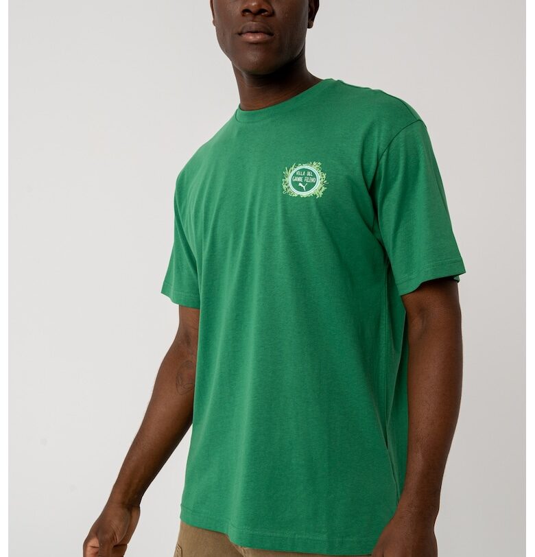 Тениска с овално деколте и фигурален принт Puma