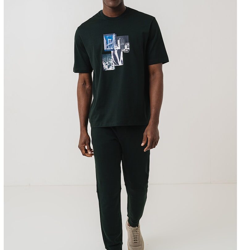 Тениска с овално деколте и фото щампа ARMANI EXCHANGE