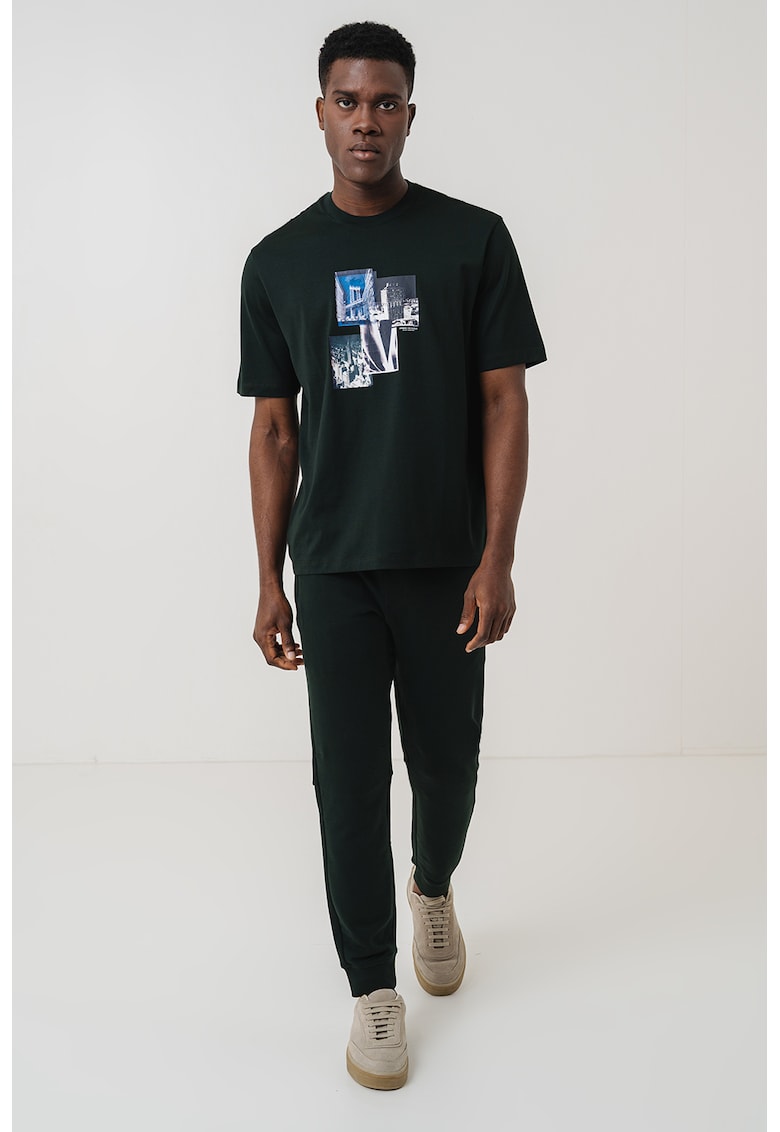 Тениска с овално деколте и фото щампа ARMANI EXCHANGE