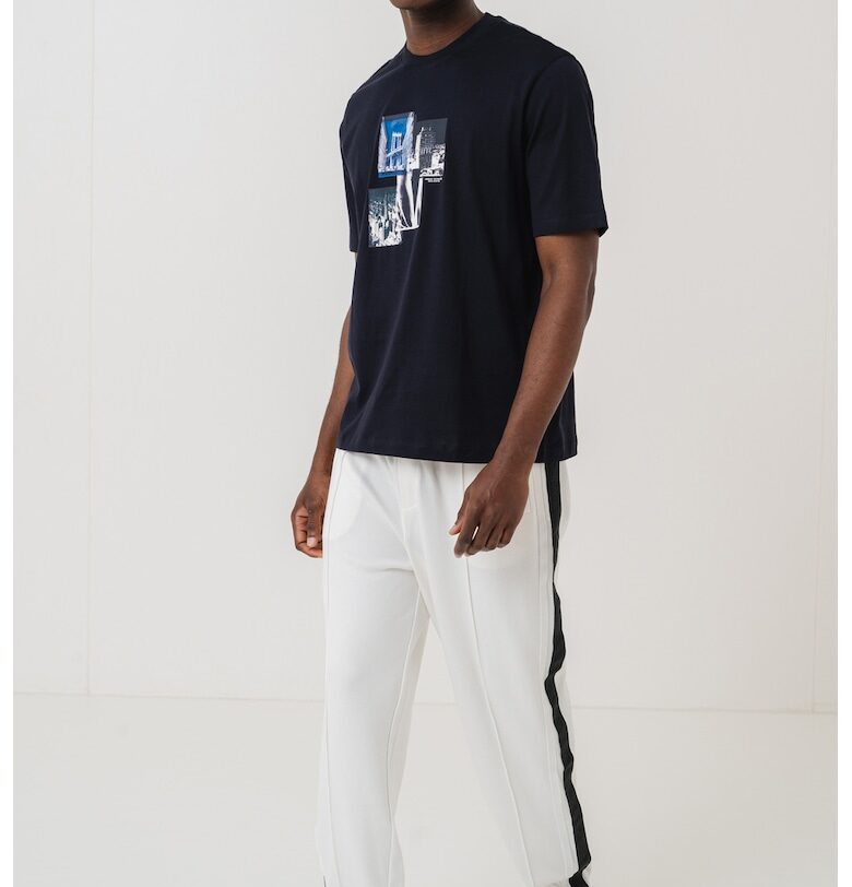 Тениска с овално деколте и фото щампа ARMANI EXCHANGE