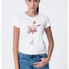 Тениска с овално деколте и шарка GUESS