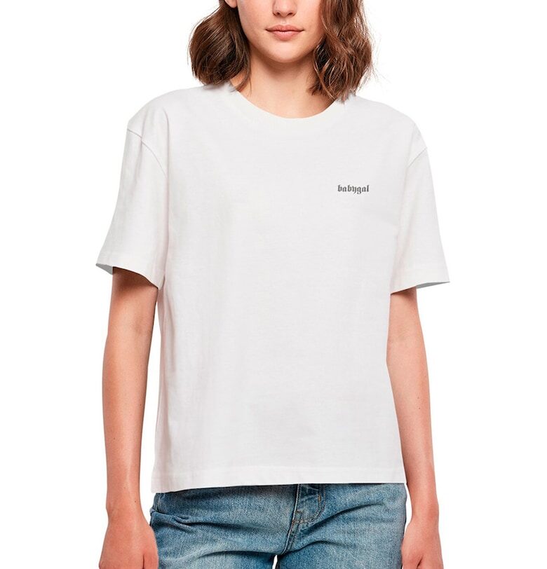 Тениска с овално деколте и шарка на гърба Mister tee