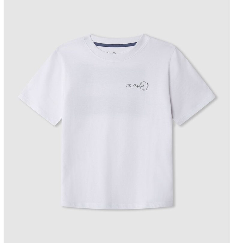 Тениска с овално деколте и шарка на гърба Pepe Jeans London