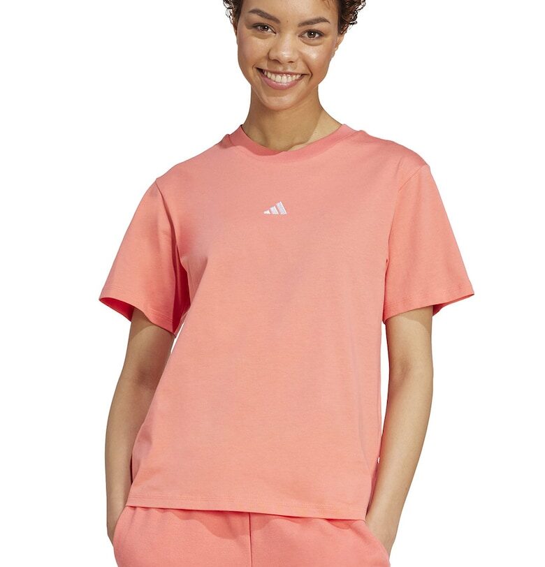 Тениска с овално деколте с лого adidas Sportswear