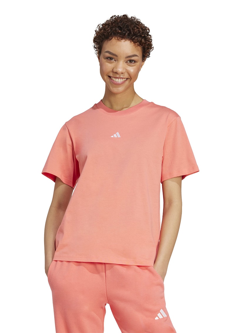 Тениска с овално деколте с лого adidas Sportswear