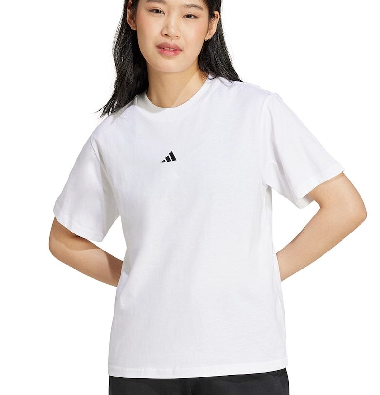 Тениска с овално деколте с лого adidas Sportswear