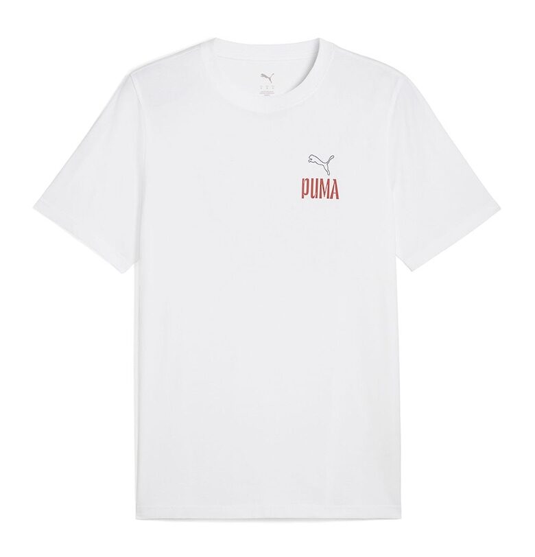 Тениска с овално деколте с надписи Puma