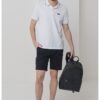 Тениска с органичен памук и яка CALVIN KLEIN