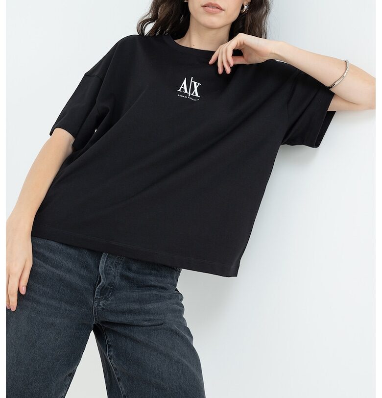 Тениска с паднали ръкави ARMANI EXCHANGE