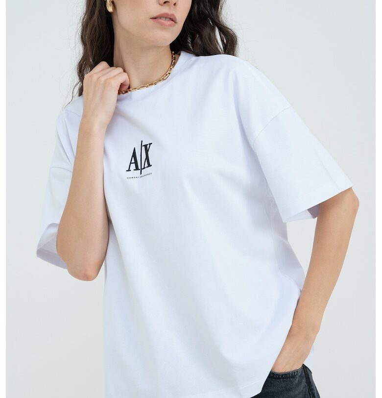 Тениска с паднали ръкави ARMANI EXCHANGE