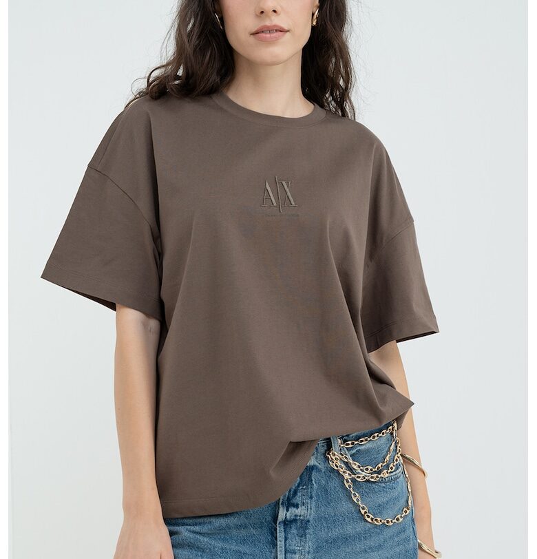 Тениска с паднали ръкави ARMANI EXCHANGE