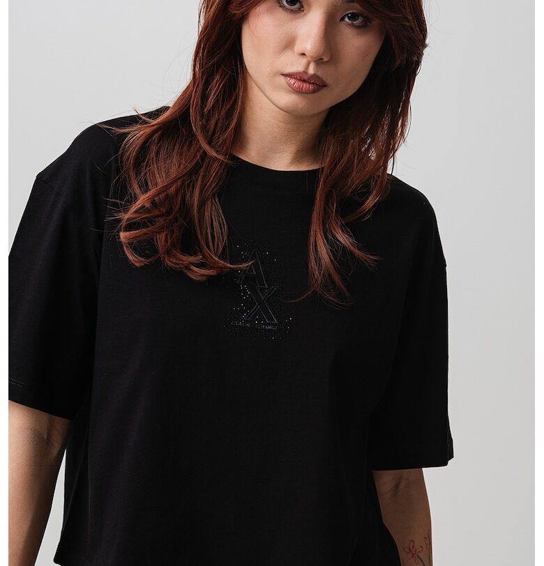 Тениска с паднали ръкави ARMANI EXCHANGE