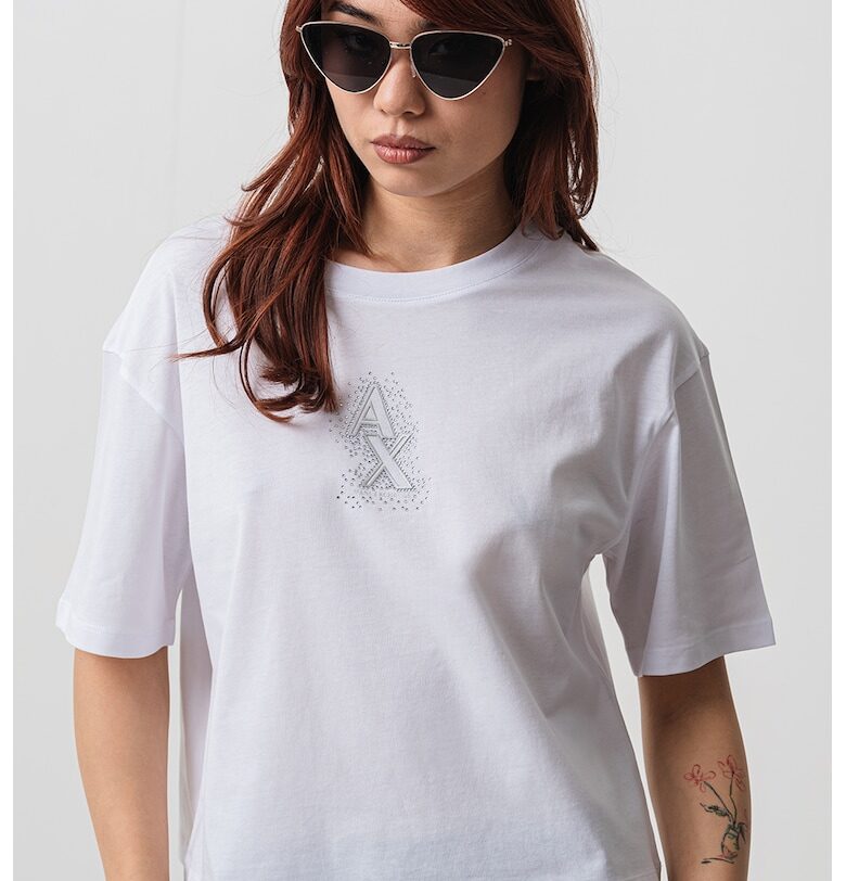 Тениска с паднали ръкави ARMANI EXCHANGE