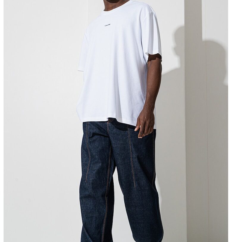 Тениска с паднали ръкави CALVIN KLEIN