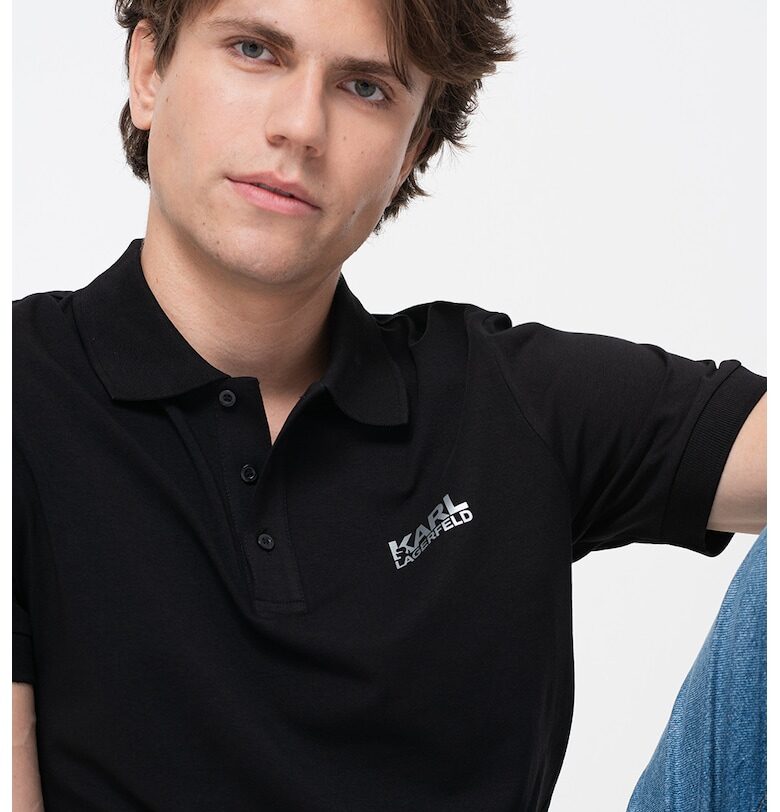 Тениска с памук и лого Karl Lagerfeld