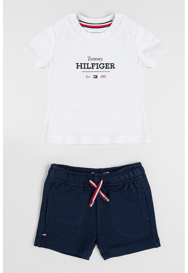 Тениска с памук и шорти с лого Tommy Hilfiger