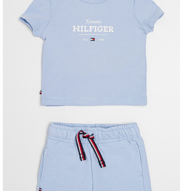 Тениска с памук и шорти с лого Tommy Hilfiger