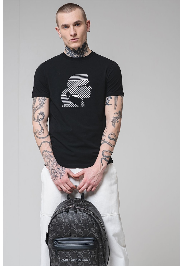 Тениска с памук с лого Karl Lagerfeld