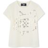 Тениска с памук с овално деколте KARL LAGERFELD KIDS
