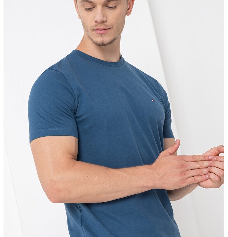 Тениска с памук с овално деколте Tommy Hilfiger