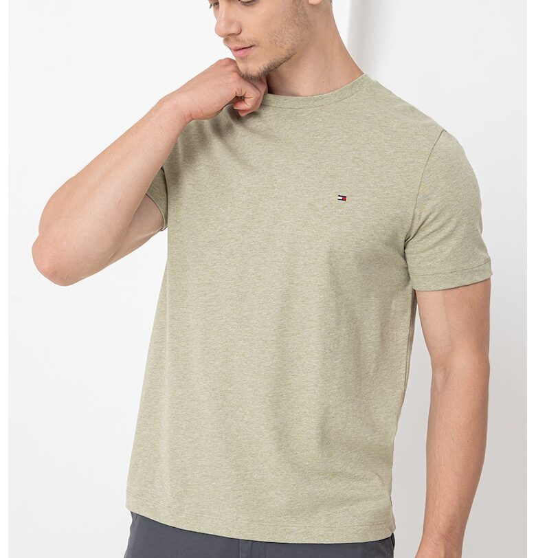 Тениска с памук с овално деколте Tommy Hilfiger