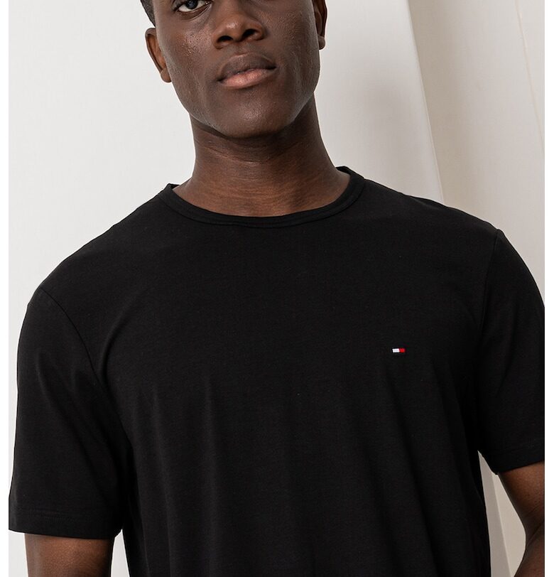 Тениска с памук с овално деколте Tommy Hilfiger