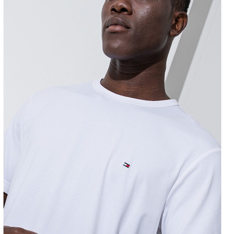 Тениска с памук с овално деколте Tommy Hilfiger