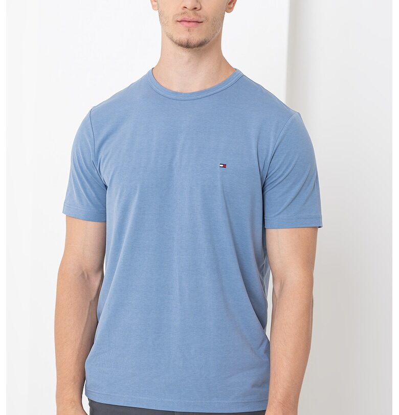 Тениска с памук с овално деколте Tommy Hilfiger