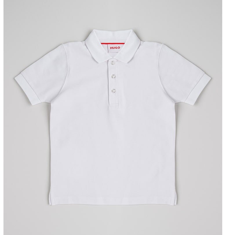 Тениска с памук с яка HUGO