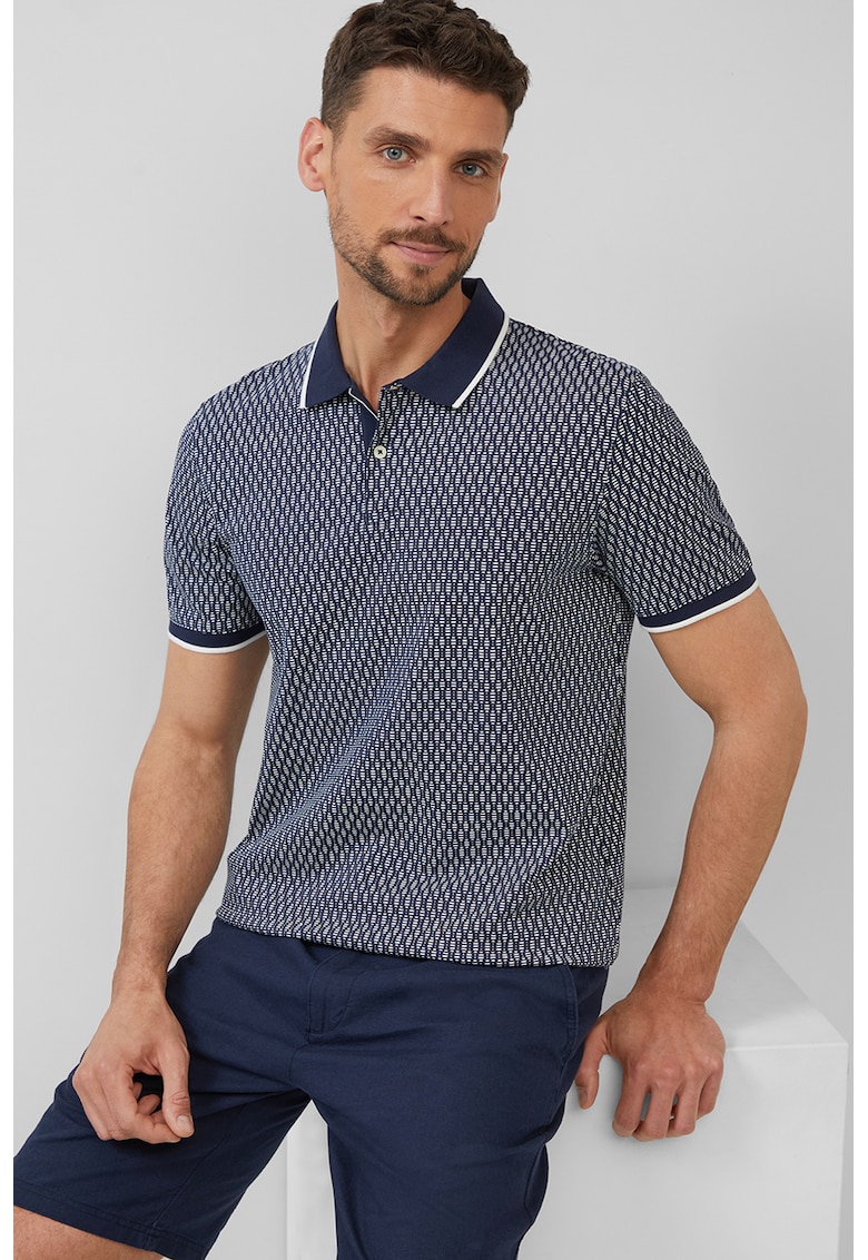 Тениска с памук с яка sOliver