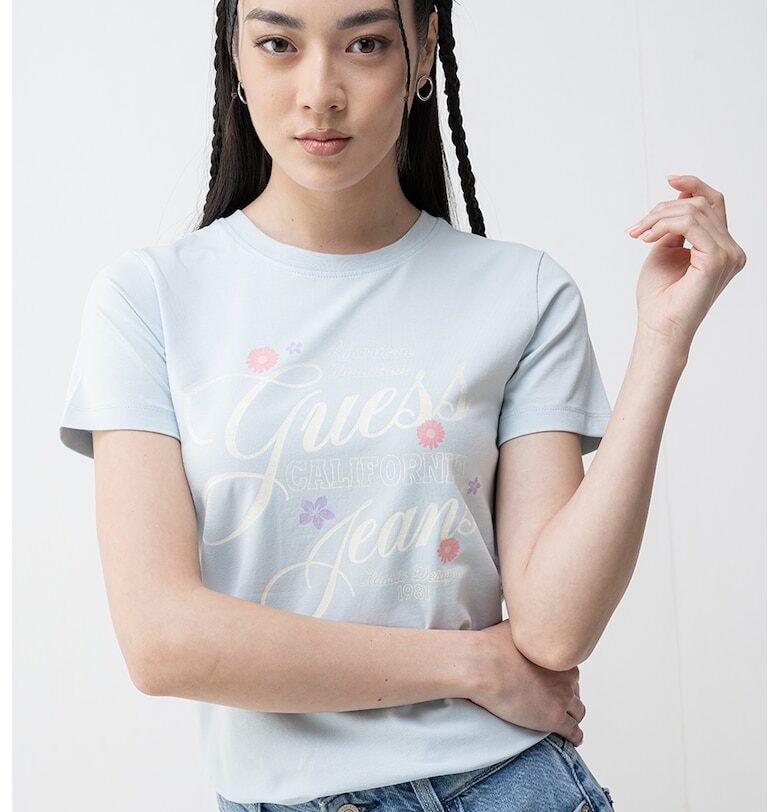 Тениска с принт GUESS JEANS