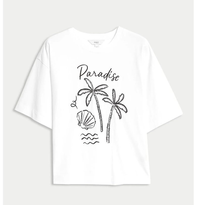 Тениска с принт Marks  Spencer