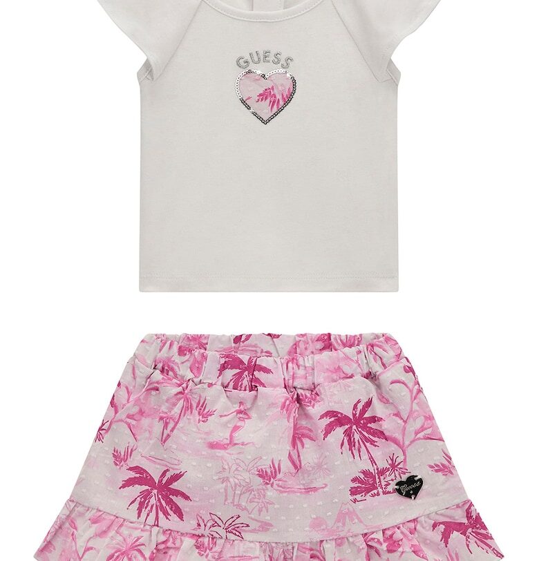 Тениска с принт и пола с тропически принт - 2 части GUESS KIDS